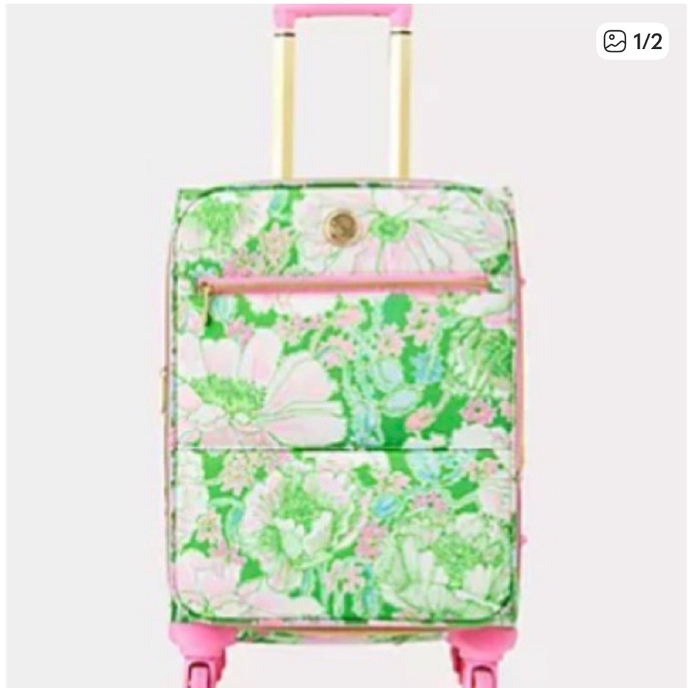 💚🌸NWT Lilly Pulitzer Rolling Suitcase GWP In Poppyland💚🌸